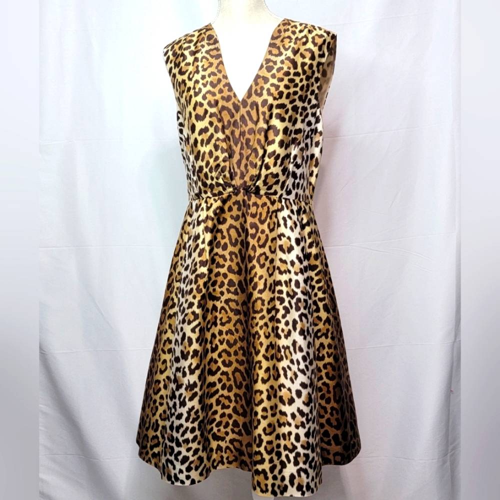 Kate Spade 100% SILK Animal Print Midi Size 12. #326